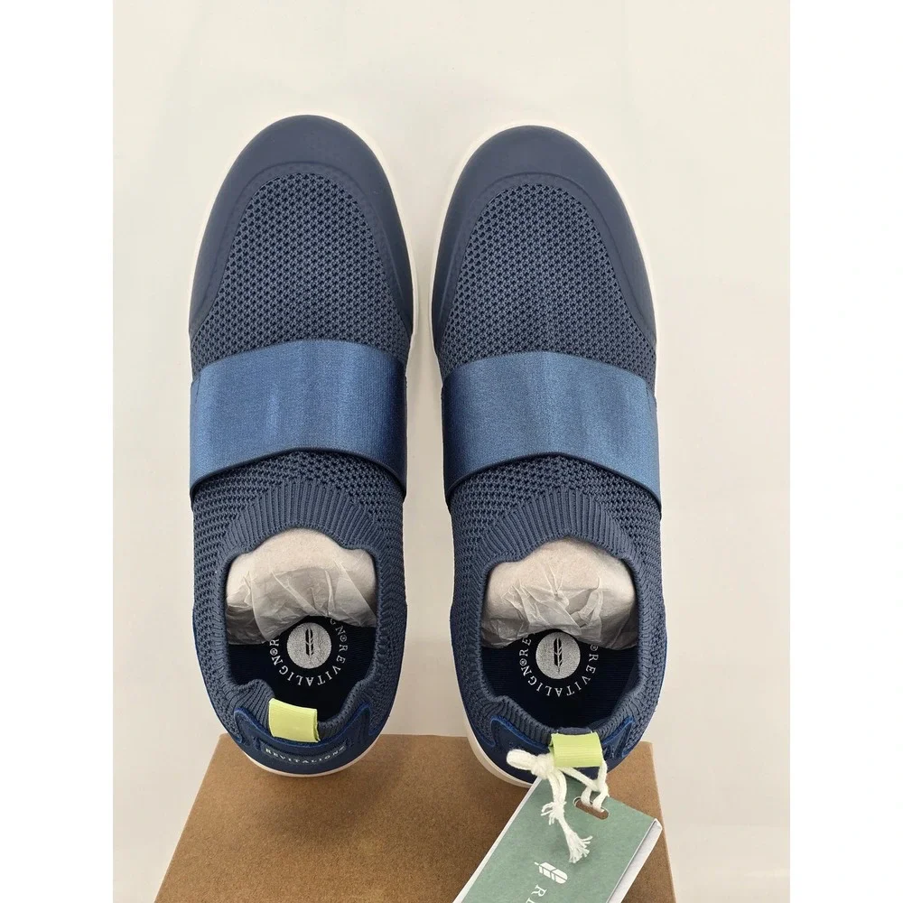 Revitalign Bristol Sneaker Women 9B Marine Blue Slip On Orthotic - New